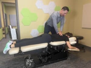 Chiropractic adjustment at Shaw Chiropractic in Jacksonville, FL for pain relief and spinal health.